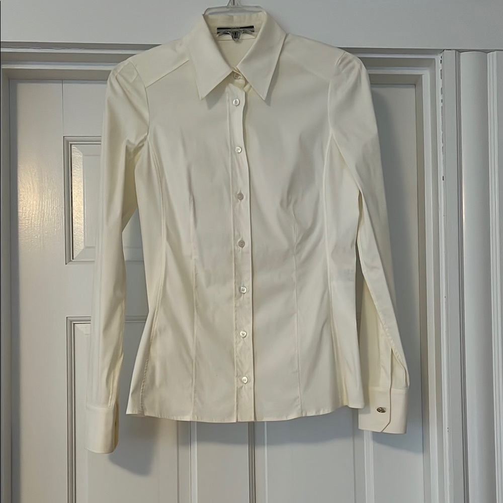 Elegant Cream Button-Up Shirt